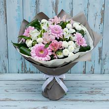 Букет цветов из:  Герберы, Альстромерии и Хризантемы в Ставрово