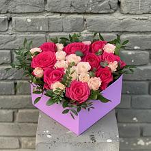 Цветочная композиция из Розы в коробке в Ставрово