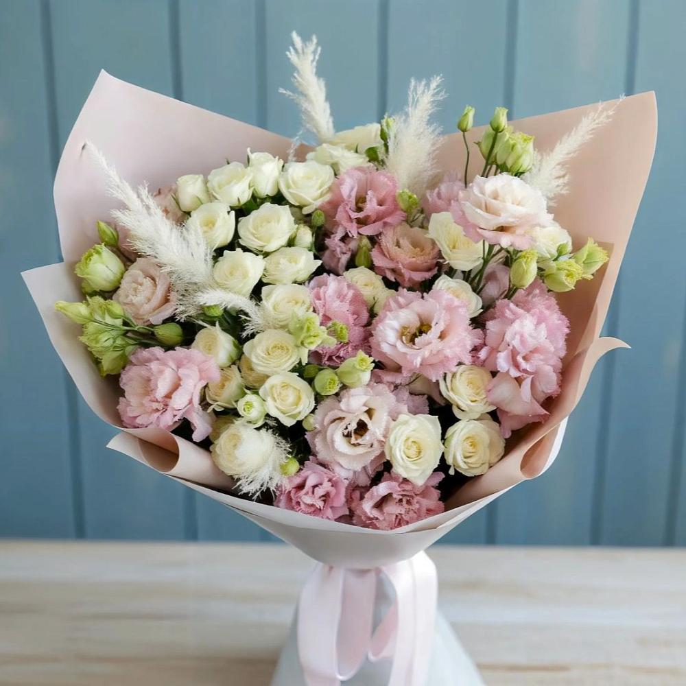 Букет цветов из: Альстромерии и Розы в Ставрово