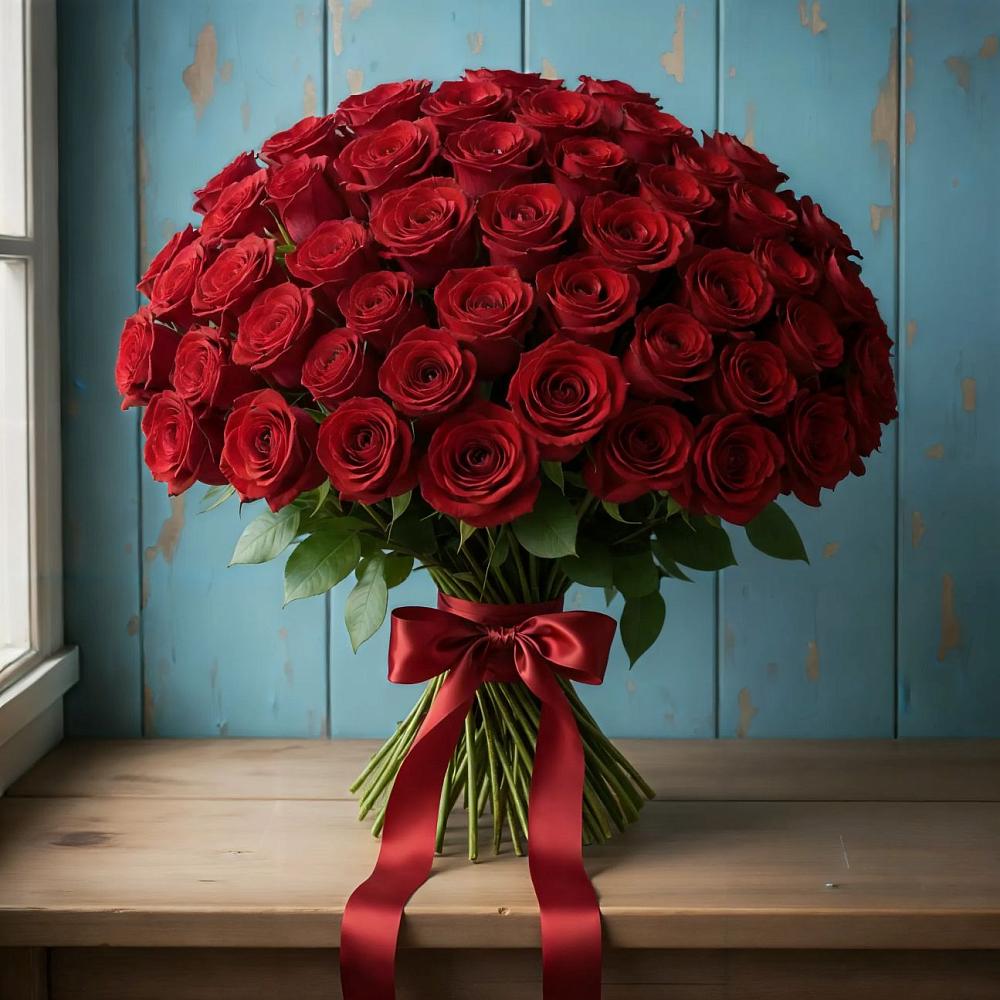 Букет Красные розы Блэк Меджик в Ставрово