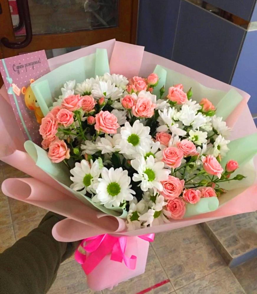 Букет цветов из: Розы и Хризантемы в Ставрово