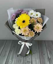 Букет цветов из:  Розы, Герберы и Хризантемы в Ставрово