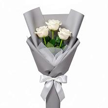 Букет 3 белые розы #REPLACE_PRED# Ставрово