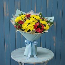 Букет цветов из:  Альстромерии и Хризантемы #REPLACE_PRED# Ставрово