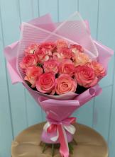 Букет 15 Розовых роз Равель в Ставрово
